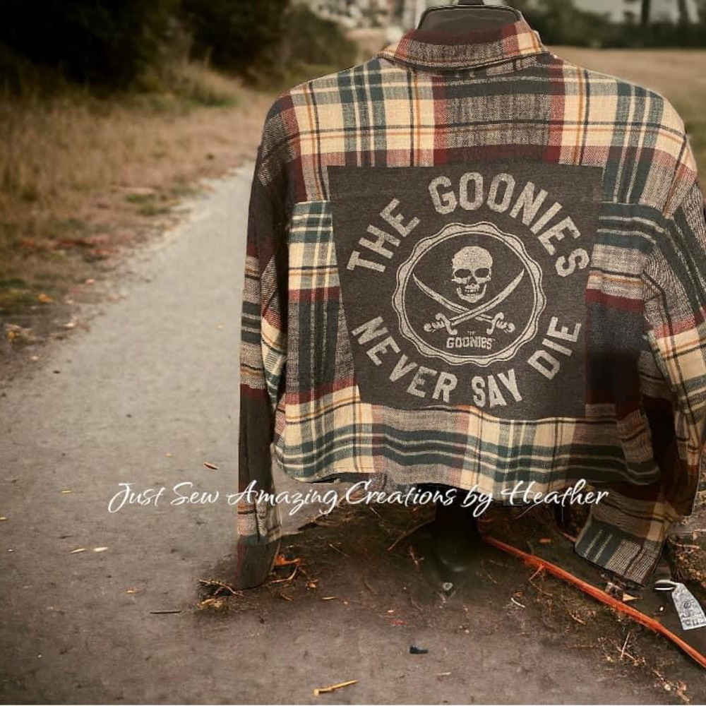 Upcycled cropped flannel!